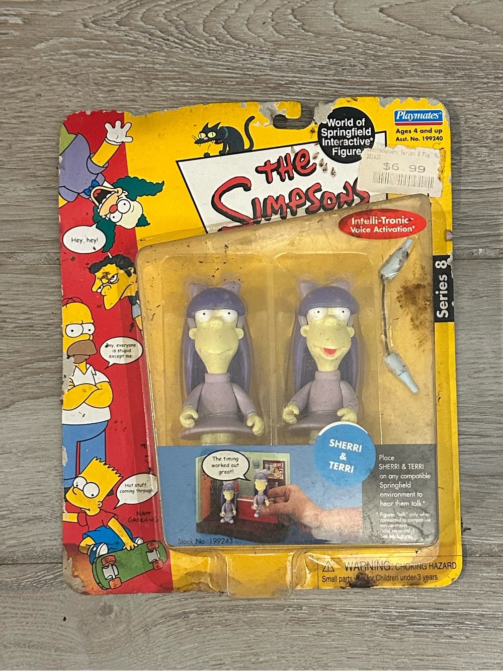VTG Playmates The Simpsons “Sherri & Teri” Series 8 Interactive Action Figures